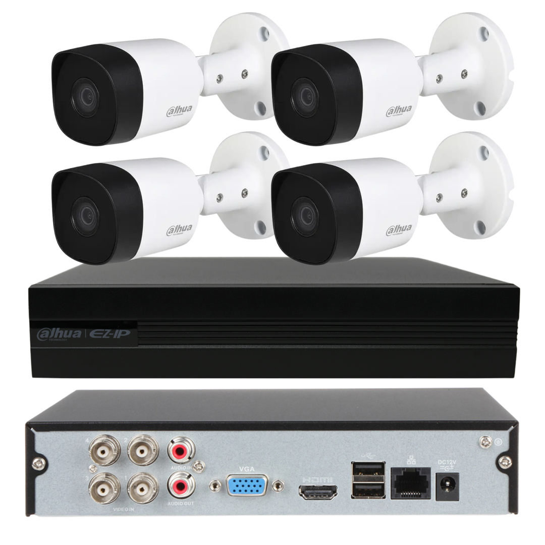 Kit Dahua 4 canali con 4 telecamere 5MPX